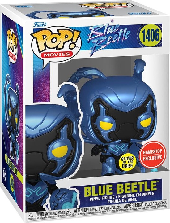 Image du produit Funko POP! Blue Beetle - Blue Beetle Exclusive Phosphorescente