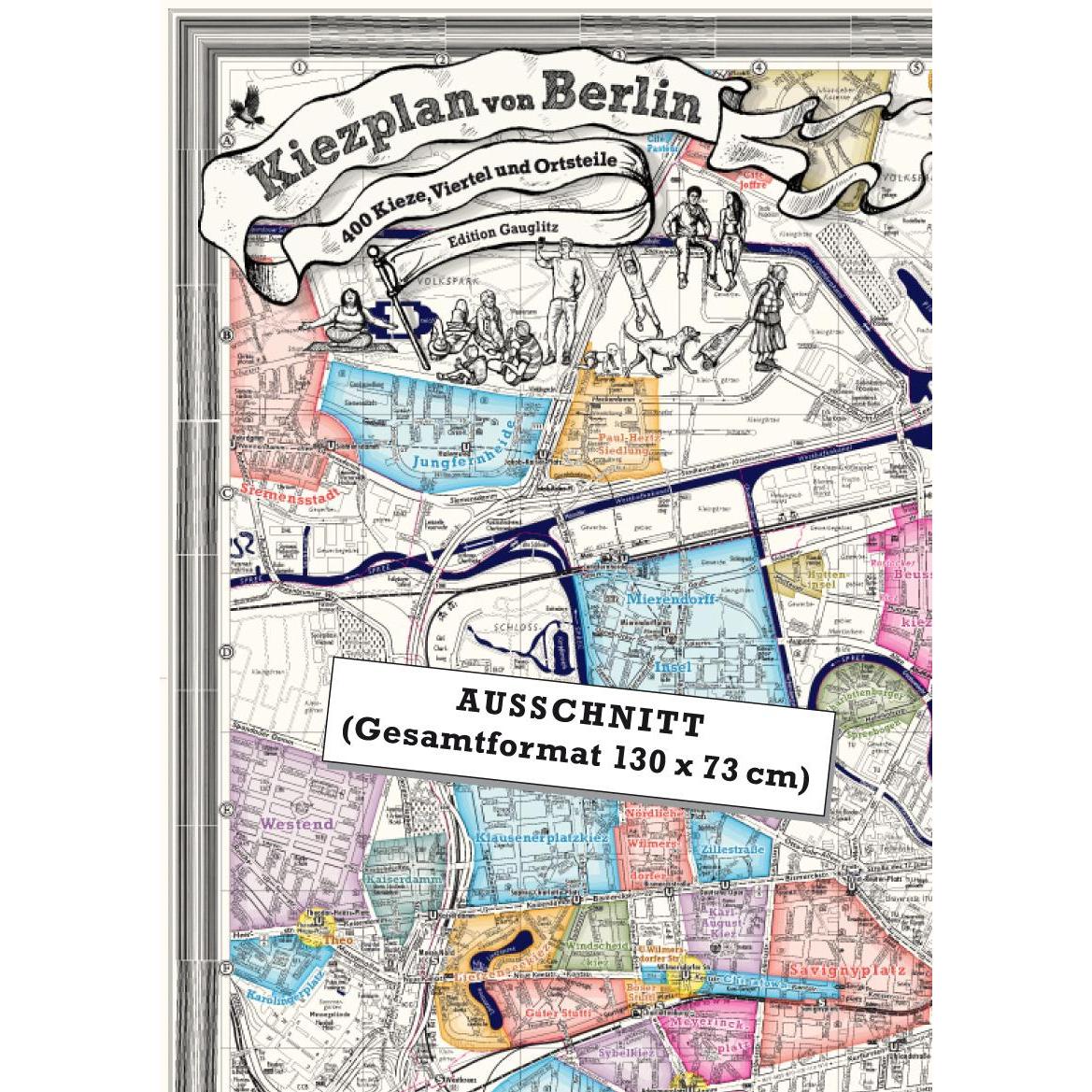 Gauglitz:Kiezplan von Berlin, Landkarte