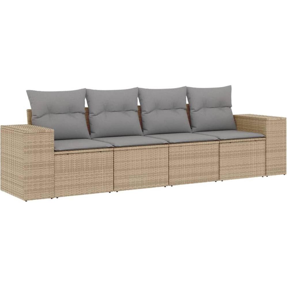 VidaXL, Gartenlounge, 10-tlg. Garten-Lounge-Set mit Kissen