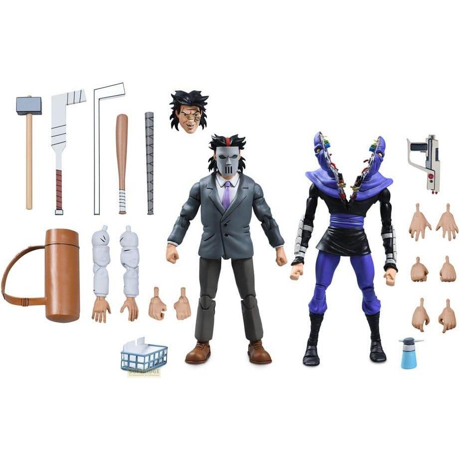 Neca Teenage Mutant Ninja Turtles (Cartoon) Action Figures 2-Pack Tuta da lavoro Casey Jones & Split Foot