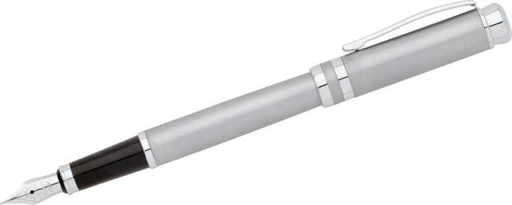 Actual product image Cross Fountain pen Freemont matt chrome M gift box (Matt chrome with bright chrome-plated fittings, Black handle, 1 x)