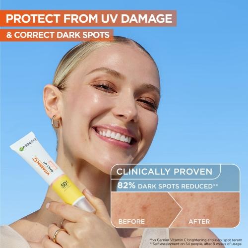 Actual product image Garnier Bright Complete Vitamin C Fluide Tinted (40 ml, Face fluid, SPF 50+)