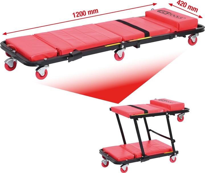 Actual product image KS Tools Drivable stretcher and folding seat, 1200x420mm