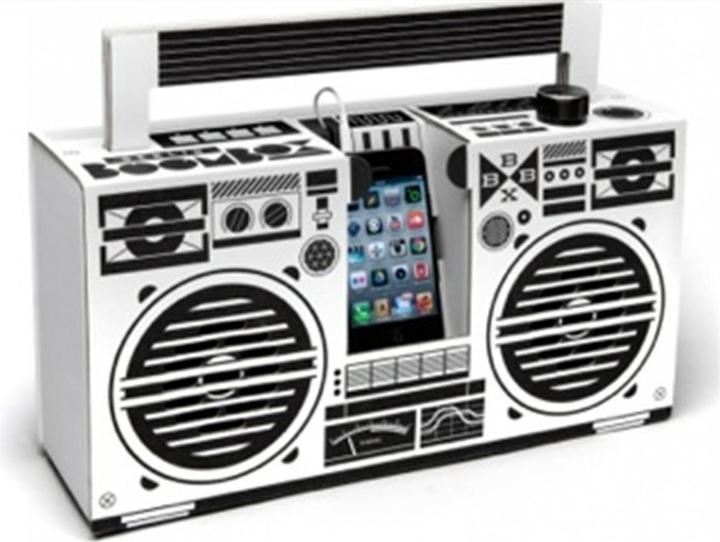 Actual product image Berlin BoomBox Cardboard Soundsystem (Battery operated)
