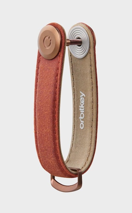 Actual product image Orbitkey Waxed Canvas Key Organiser - Brick Red
