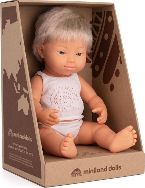 Produktbild Miniland Baby Blond Mit Down Syndr. Junge 38cm