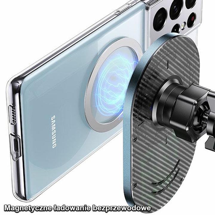 Produktbild Usams Uchwyt indukcyjny Magnetic Car Wireless Charging 15W do kratki went. szary/grey CD170DZ01 (US-