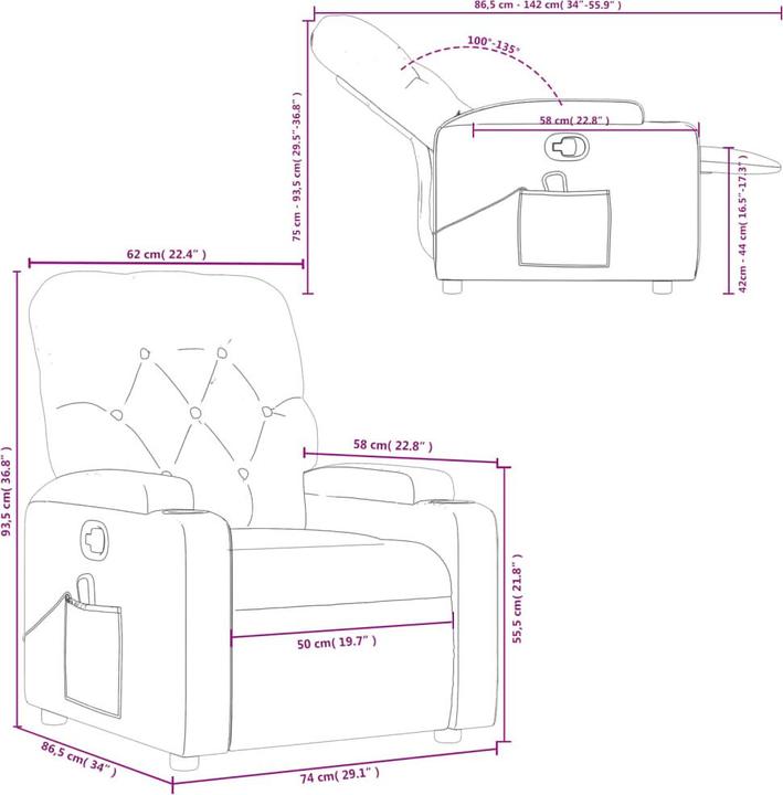 Actual product image VidaXL Massage-Relaxsessel
