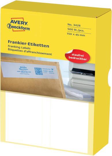 Actual product image Avery Franking labels