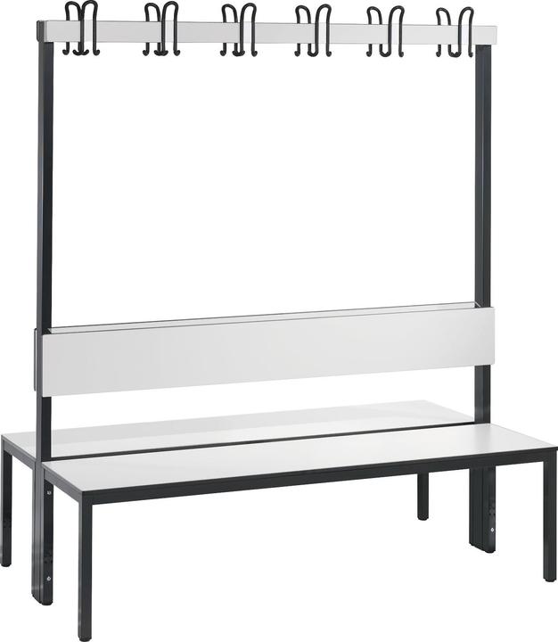 Produktbild C+P Garderobenbank BASIC PLUS, doppelseitig (76 cm, 165 cm)