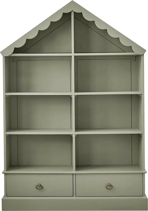 Produktbild Loberon Regal Vaurillon grün (106 x 30 x 152 cm)
