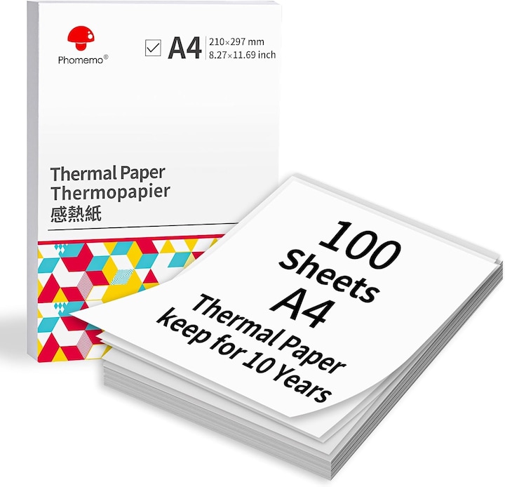 Actual product image Phomemo A4 thermal paper for M08F printer