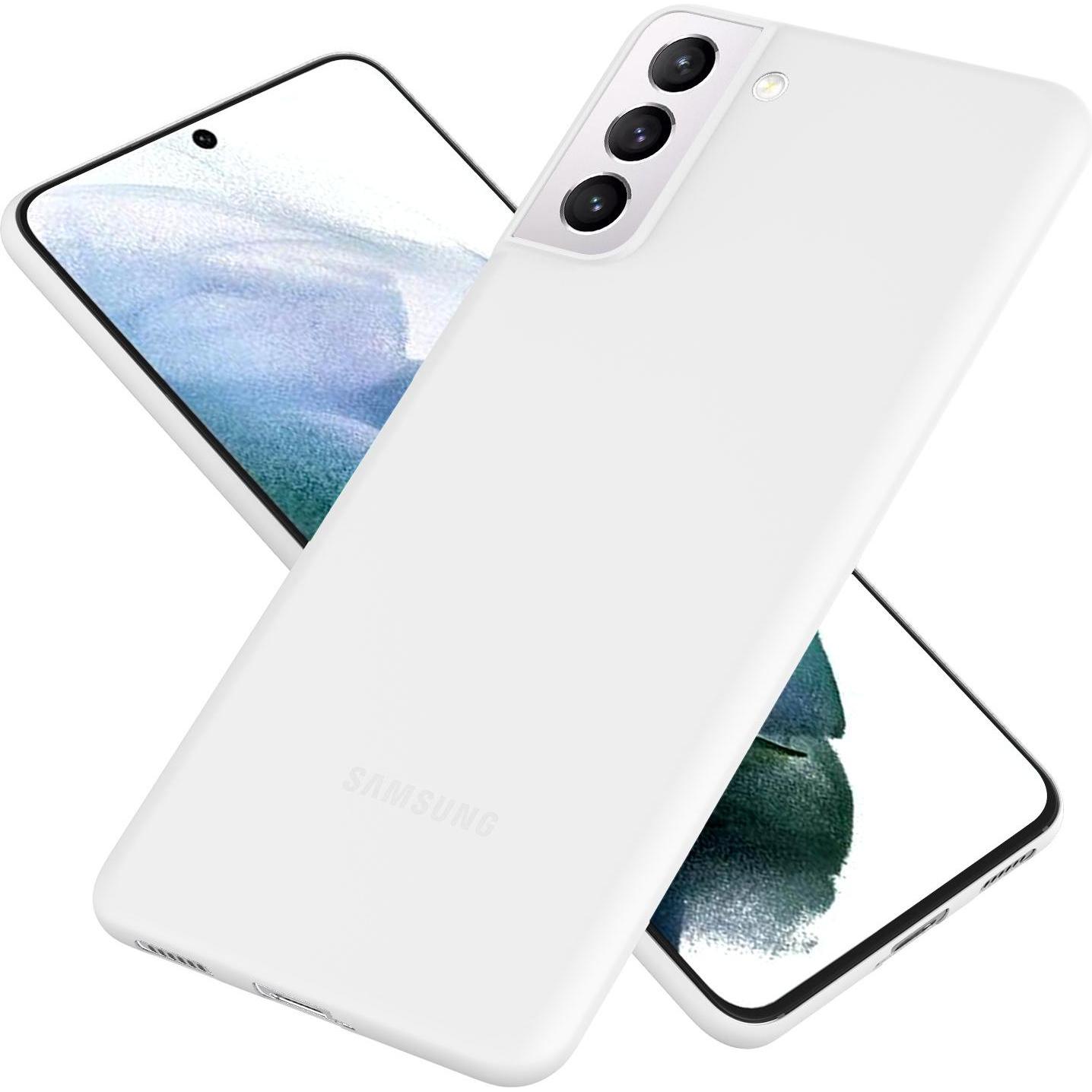 Nalia Ultra Dünnes Hardcase (Samsung Galaxy S21), Smartphone Hülle, Weiss