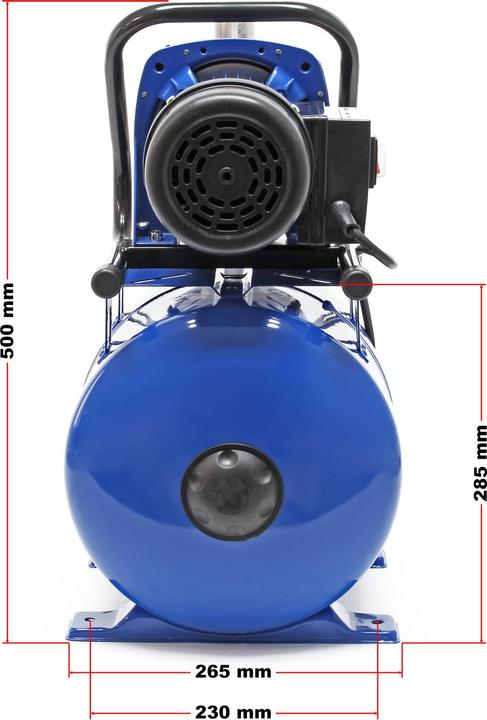 Image du produit Wiltec Station Eau domestique Pressostat & Réservoir à vessie 1200 W 3400l/h 19l Puissance de pompe Jar (Pompe à eau domestique)