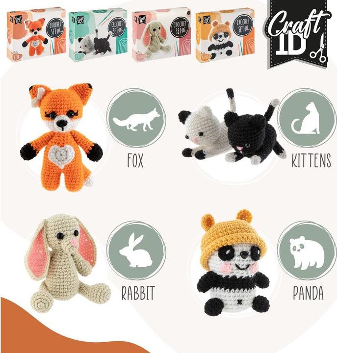 Image du produit Legind Craft ID - Crochet kit fox, 13x8.5x17cm - (K-CR1700/GE)