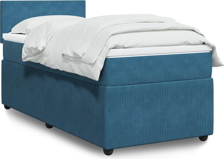 Produktbild VidaXL Bo x springbett mit Matratze 160 x 200 cm Samt (160 x 200 cm, 160 x 200 cm)