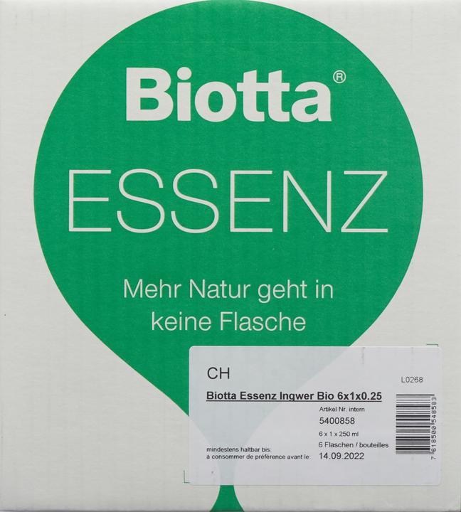 Produktbild Biotta Essenz Ingwer Bio (6 x 25 cl)