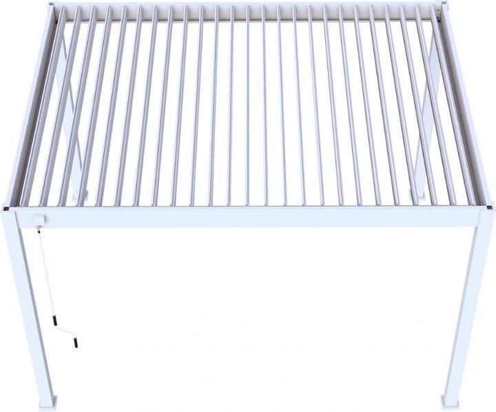 Produktbild Weide Pergola Deluxe Plus 3x4m mit Lamellendach Weiss (300 cm, 400 cm)