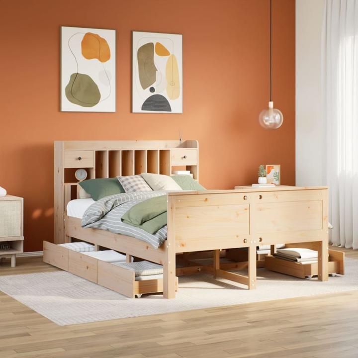 Produktbild vidaXL Bett mit Regal (140 x 190 cm)