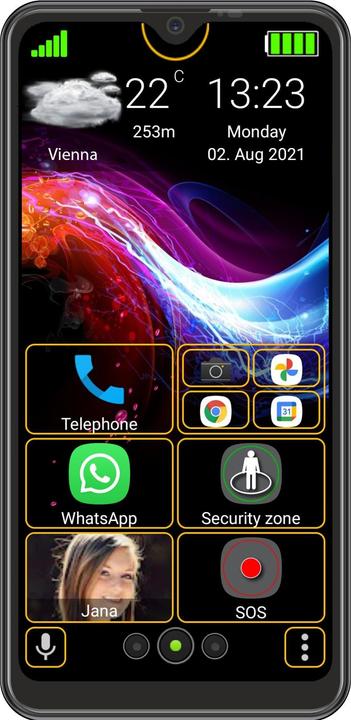 Image du produit Bea-Fon M6s Plus (32 Go, Caoutchouc noir, 6.26", Double SIM, 13 Mpx, 4G)