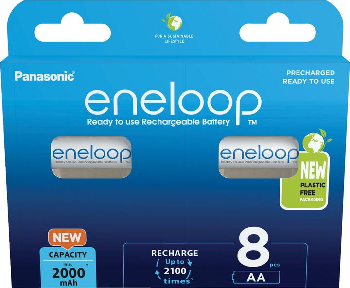 Panasonic eneloop (8 pcs., AA / LR6 / LR06 / Mignon / R6 / R14505, 2000 mAh)
