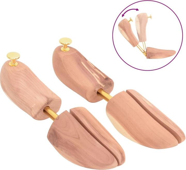 Actual product image vidaXL Shoe tree with shoehorn EU 44-45 Cedar (45, 2 x)