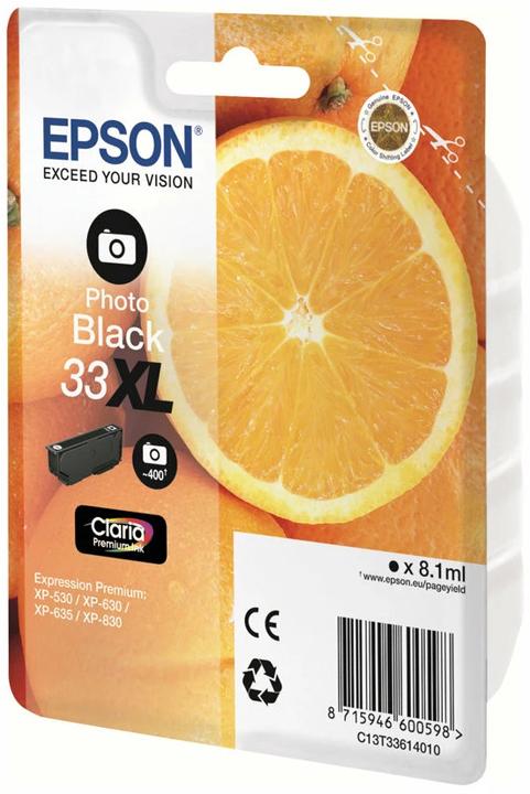 Actual product image Epson 33XL Claria Premium (PBK)