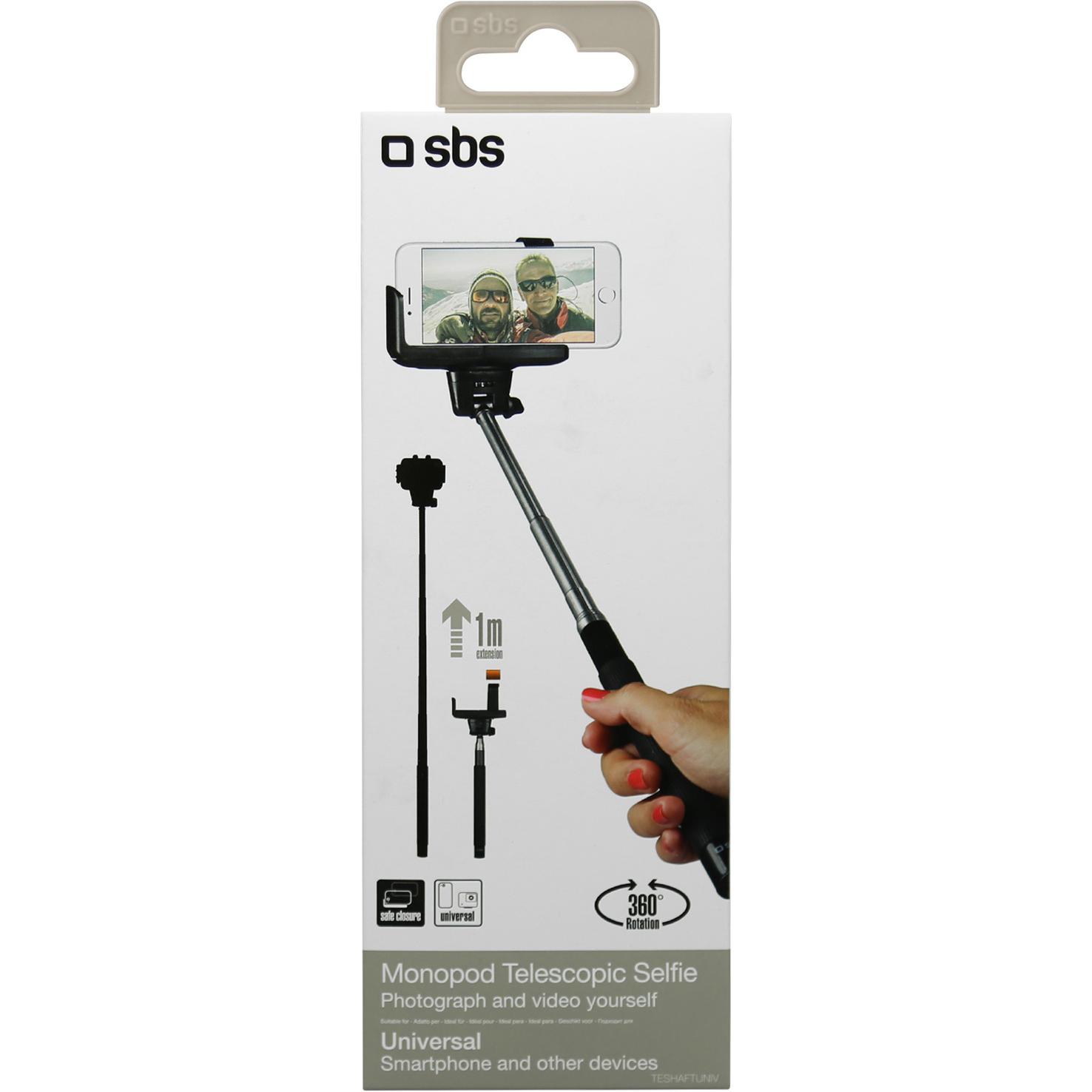 Thumbnail - SBS Universal-Selfiestange, Selfie Stick, Schwarz
