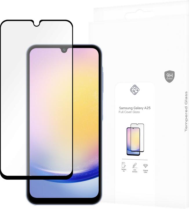 Actual product image Cazy Protective Glass Compatible with Samsung Galaxy A25 - Tempered Glass Full Coverage - (1 pcs., Samsung Galaxy A25)