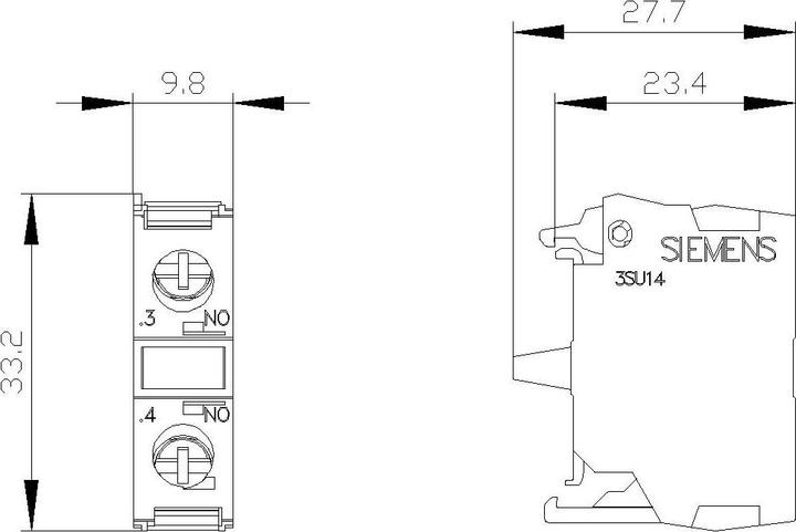 Produktbild Siemens Contact module with 1 contact 1NO