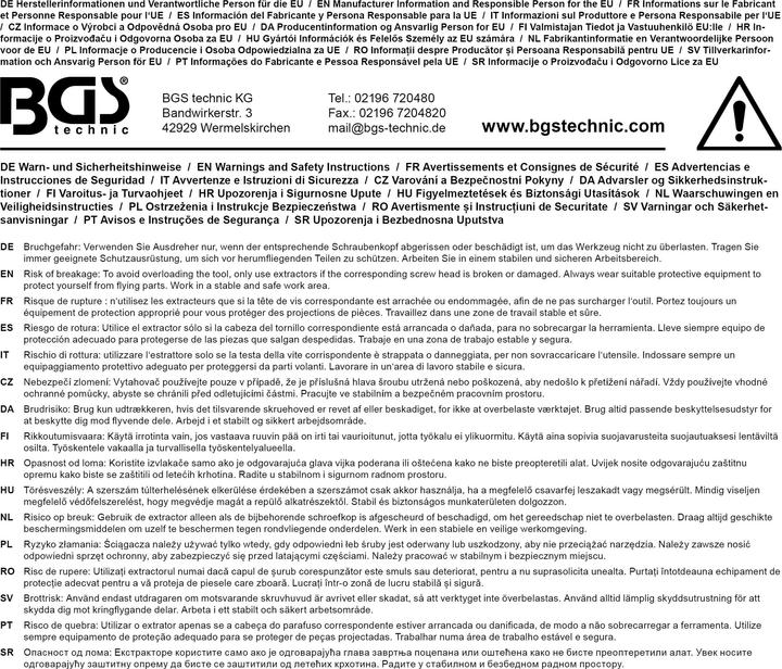 Actual product image BGS Screw extractor set | 6 pcs.