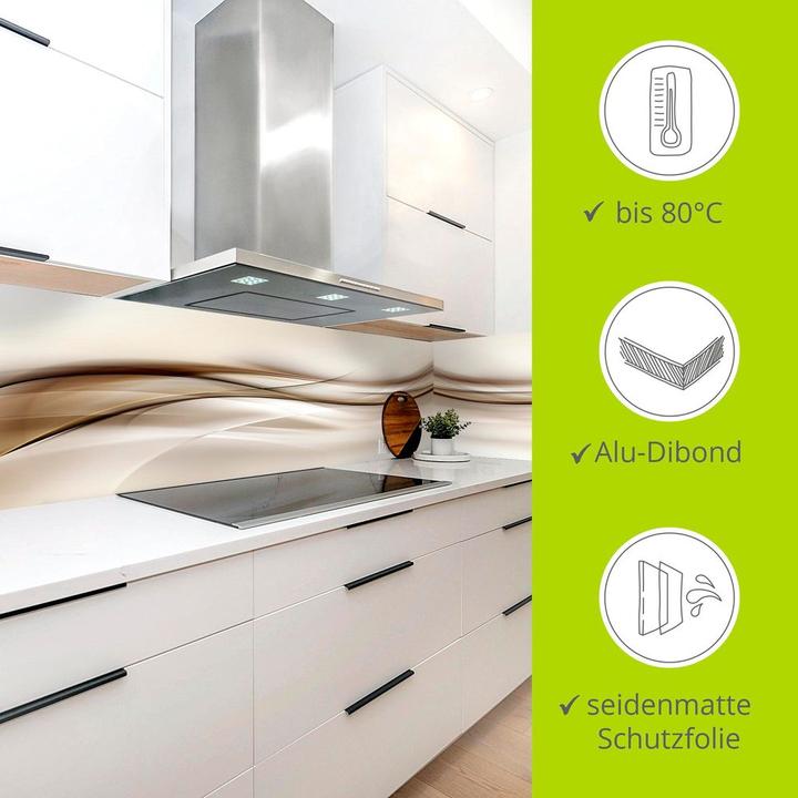 Produktbild Artland Braune abstrakte Welle