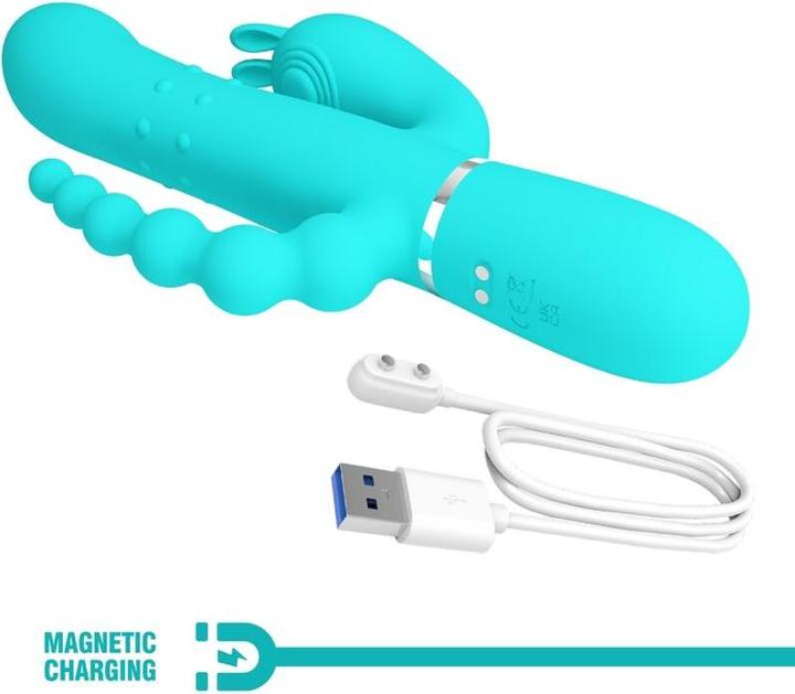 Produktbild Pretty Love - Cammy 4 In 1 Multifunktions-Dreifacher Rabbit-Vibrator Blau