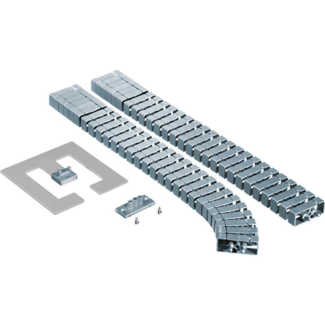 Bachmann, Kabelschutz + Kabelführung, Kabelschlange Flex II Set silber (Kabelschlauch, 750 mm)