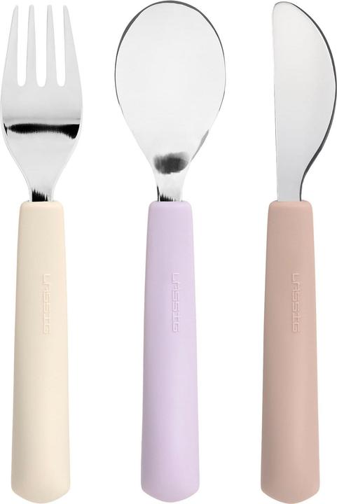 Lässig Kinderbesteckset Tiny Team Cat 3-teilig, Lila