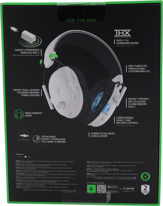 Produktbild Razer BlackShark V3 Pro - Black (Kabelgebunden, Kabellos)