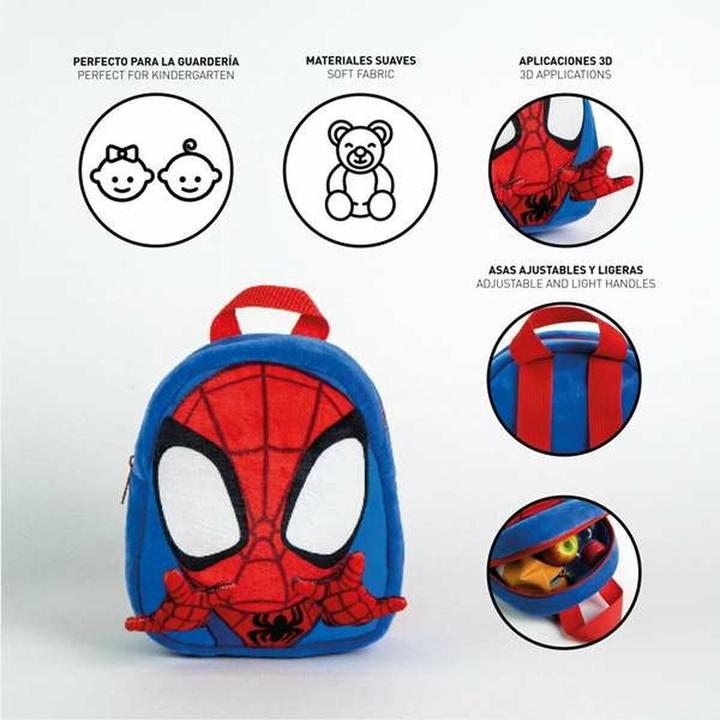 Produktbild SPIDEY - Rucksack Kindergartenfigur Plüsch, schwar