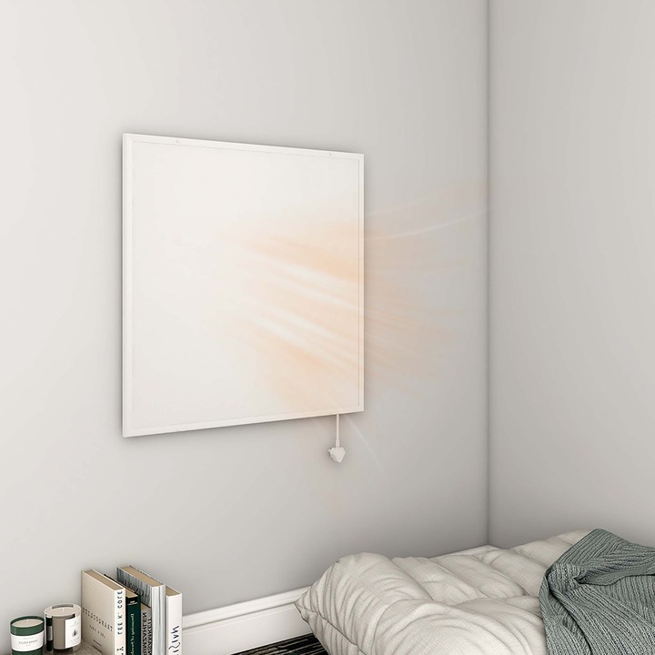 Actual product image Wiltec Infrared Heating Panel 290W IR Heat Panel Electric Heater Energy-efficient Radiator (290 W)