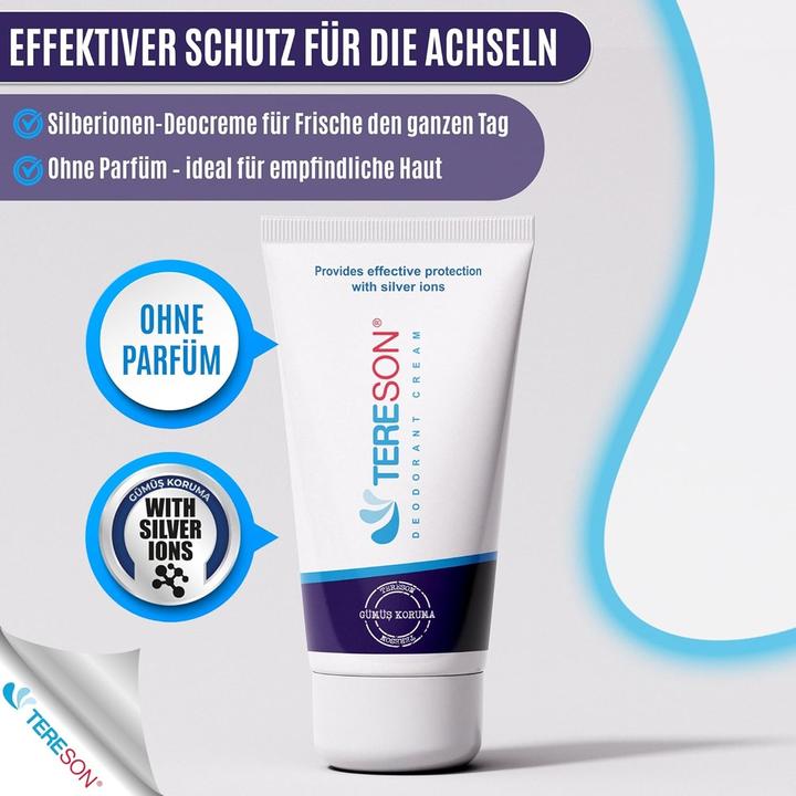 Actual product image Tereson Cream deodorant, long-term protection against body odour with silver ion formula (Crème, Spray)