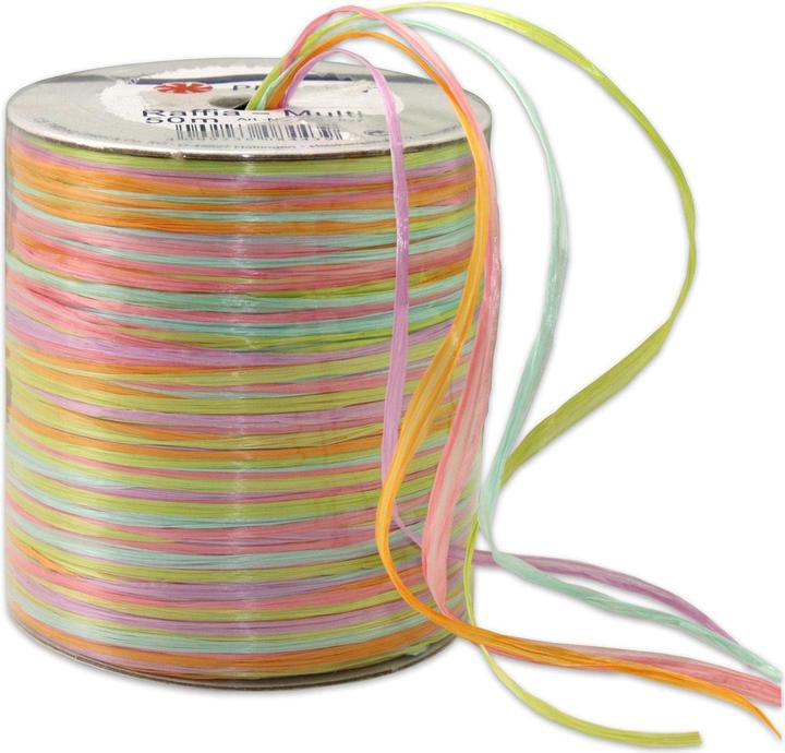Produktbild Pattberg Geschenkband Raffia Multi 50 m, Mehrfarbig (1x)