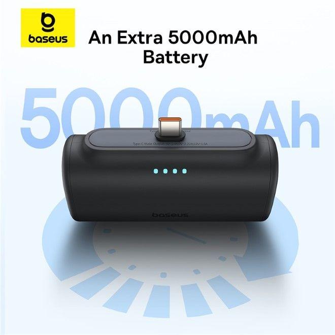 Actual product image Baseus Compact Series Fast Charging USB-C Powerbank 20W (5000 mAh, 20 W, 18.50 Wh)