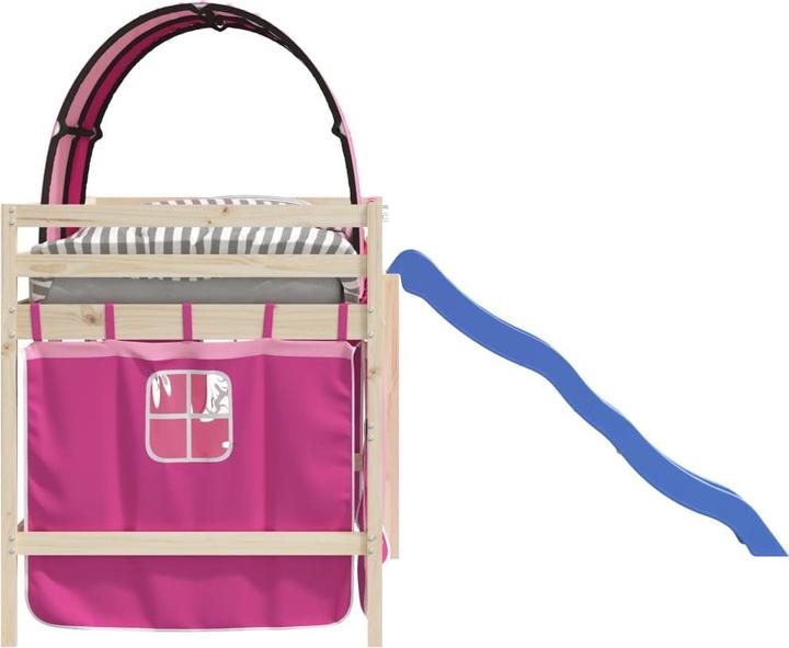 Actual product image vidaXL Curtains for loft bed with tunnel pink polyester, colour