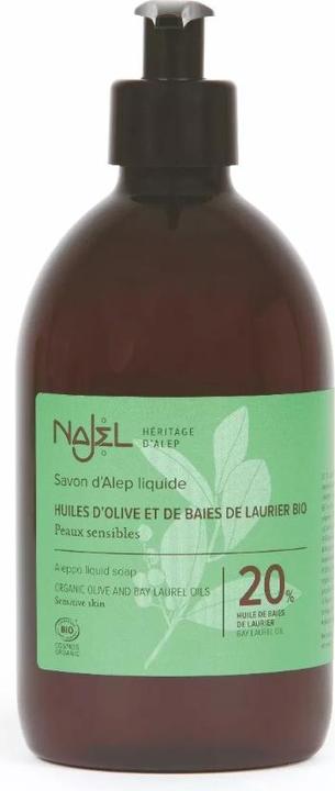 Immagine prodotto Najel Sapone liquido di Aleppo 20% olio di alloro (Sapone liquido, 500 ml)