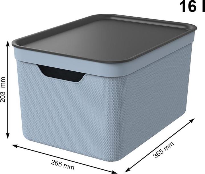 Actual product image Rotho Set of 3 decorative boxes with lid (36.5 x 26.5 x 20.5 cm, 16 l)