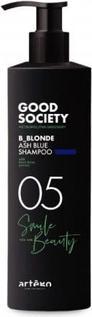 Produktbild Artego Good Society 05 Ash Blue Shampoo 1000ml - Neutralizes Unwanted Warm Tones (1000 ml, Flüssiges Shampoo)