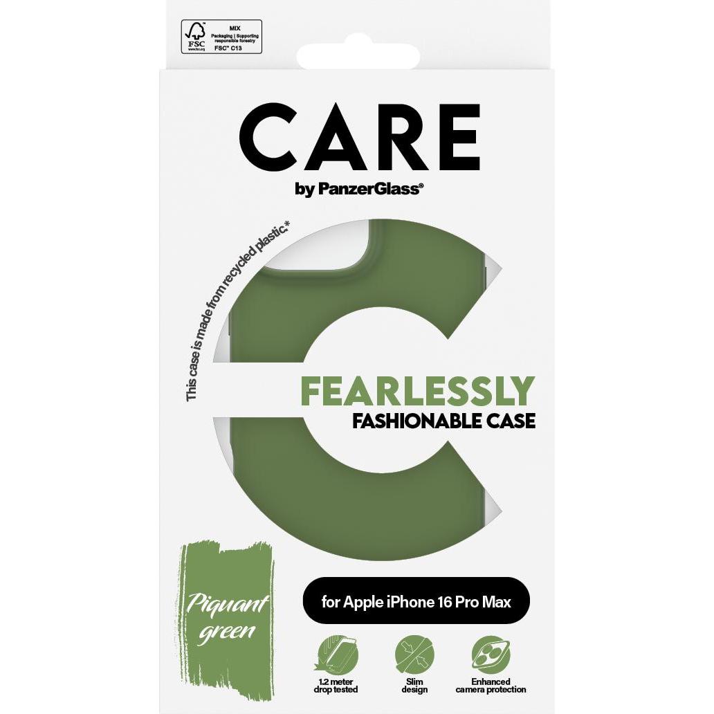 Thumbnail - PanzerGlass CARE Fashionable Case Green iPhone '24 6.9" Pro (Apple iPhone 16 Pro Max), Smartphone Hülle, Grün