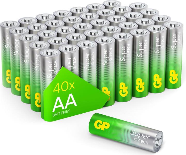 GP Batteries 1x40 GP Super Alkaline AA Mignon Piles PET Box (40 pcs, AA)