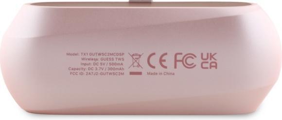 Produktbild Guess Kabellose Kopfhörer Elongated Metallic ENC TWS Bluetooth Headset - Rosa (ANC, 26 h, Kabellos)