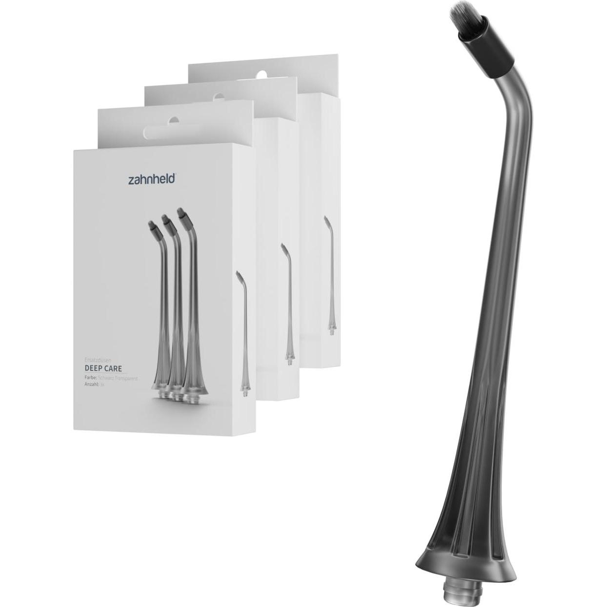 Zahnheld, Zubehör Zahnpflege, Ersatzdüse Deep Care 9x Schwarz (Mundduschenaufsätze)