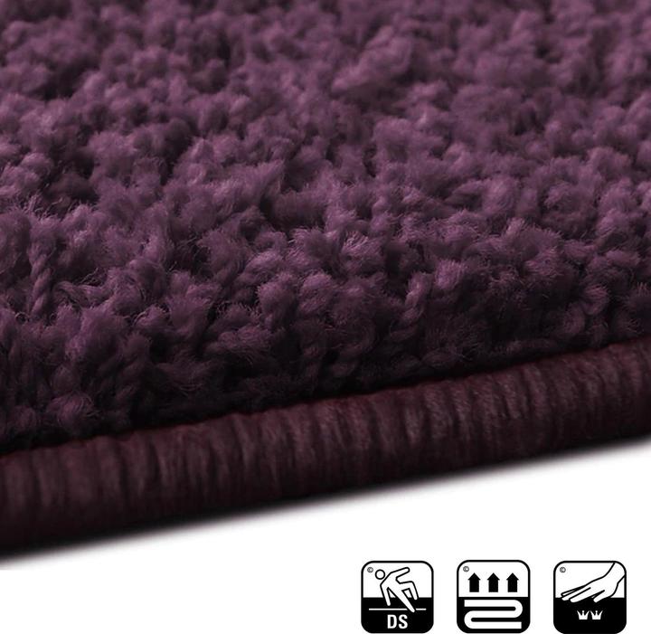 Produktbild Karat ShaggyBettumrandungBarcelona, Lila, 2x 67 x 130 cm und 67 x 330 cm (67 x 130 cm, 67 x 330 cm)